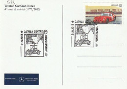 MAXIMUM CARD VETERANI CAR CLUB ETNEO 2013  (MCX593 - Cartes-Maximum (CM)