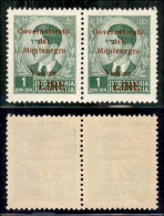 Occupazioni II Guerra Mondiale - Montenegro - 1942 - Lire Su 1 Din (50) - Coppia - Gomma Integra (120+) - Sonstige & Ohne Zuordnung