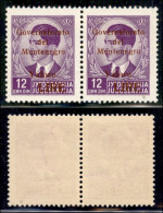 Occupazioni II Guerra Mondiale - Montenegro - 1942 - Lire Su 12 Din (58) - Coppia - Gomma Integra (120+) - Sonstige & Ohne Zuordnung