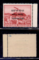 Occupazioni II Guerra Mondiale - Montenegro - 1941 - 2,50 Din Aerea (4 A) - Soprastampa Capovolta - Gomma Integra (225) - Other & Unclassified