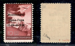 Occupazioni II Guerra Mondiale - Montenegro - 1941 - 10 Din (6 Varietà I) - Errore 1V - Gomma Originale - Non Catalogato - Autres & Non Classés