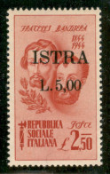 Occupazioni Straniere Di Territori Italiani - Occupazione Jugoslava - Istria - 1945 - 5 Lire Su 2,5 Bandiera (33) - Gomm - Sonstige & Ohne Zuordnung