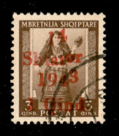 Occupazioni Straniere Di Territori Italiani - Occupazione Tedesca - Albania - 1943 - 1 Qind (1ec) Con 4+3 Spostati In Al - Other & Unclassified