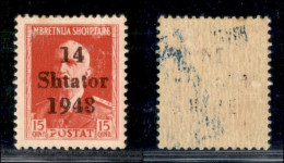 Occupazioni Straniere Di Territori Italiani - Occupazione Tedesca - Albania - 1943 - 15 Qind (6f) - Errore 1948 - Gomma  - Otros & Sin Clasificación