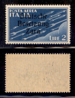 Occupazioni Straniere Di Territori Italiani - Occupazione Tedesca - Zara - 1943 - 2 Lire (6q) - Z Con Ricciolo - Gomma I - Autres & Non Classés