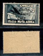 Occupazioni Straniere Di Territori Italiani - Occupazione Tedesca - Zara - 1943 - 2 Lire Aeroespresso (pn - Aerea) - E + - Sonstige & Ohne Zuordnung