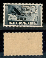 Occupazioni Straniere Di Territori Italiani - Occupazione Tedesca - Zara - 1943 - 2 Lire Aeroeswpresso (9o - Aerea) - C  - Autres & Non Classés