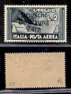 Occupazioni Straniere Di Territori Italiani - Occupazione Tedesca - Zara - 1943 - 2 Lire Aeroespresso (9za) - T Inclinat - Andere & Zonder Classificatie