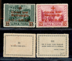 Occupazioni Straniere Di Territori Italiani - Occupazione Tedesca - Montenegro - 1944 - Soprastampati (21/22) - 2 Valori - Autres & Non Classés