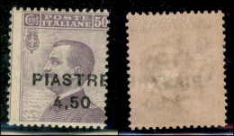 Uffici Postali All'Estero - Levante - Costantinopoli - 1922 - 4.50 Piastre Su 50 Cent Michetti (50 Dab) - Soprastampa A  - Other & Unclassified