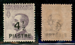 Uffici Postali All'Estero - Levante - Costantinopoli - 1922 - 4 E 1/2 Piastre Su 50 Cent Michetti (62) - Gomma Integra - - Autres & Non Classés