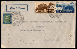 Colonie - Africa Orientale Italiana - Asmara Concentr. Suss. P.M. - Aerogramma Per Roma Del 9.10.1936 (198 + 205 + Aerea - Altri & Non Classificati