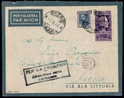 Colonie - Africa Orientale Italiana - Dessié Amara 3.5.40 - Aerogrammè Per Siena Inoltrato "Per Via Ordinaria/Affrancatu - Autres & Non Classés