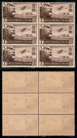 Colonie - Africa Orientale Italiana - 1938 - 10 Lire (10) - Blocco Di 6 - Gomma Integra - Autres & Non Classés