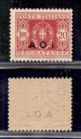 Colonie - Africa Orientale Italiana - 1939 - Segnatasse - 20 Lire (13a) Senza Punto Dopo I - Gomma Integra (180) - Sonstige & Ohne Zuordnung