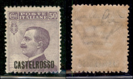 Colonie - Castelrosso - 1922 - 50 Cent Michetti (7) - Gomma Integra (250) - Sonstige & Ohne Zuordnung