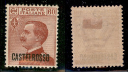 Colonie - Castelrosso - 1922 - 60 Cent Michetti (8) - Gomma Originale - Ottimamente Centrato - Andere & Zonder Classificatie