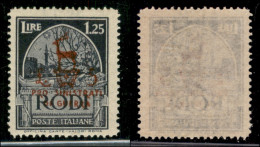 Colonie - Egeo - Occupazione Tedesca Dell'Egeo - 1944 - 1.25 Lire Pro Sinistrati (131) - Gomma Integra (250) - Altri & Non Classificati