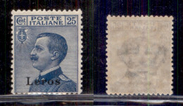 Colonie - Egeo - Lero - 1912 - 25 Cent Michetti (5) - Gomma Integra - Altri & Non Classificati