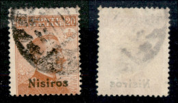 Colonie - Egeo - Nisiro - 1917 - 20 Cent Michetti (9) Usato - Other & Unclassified