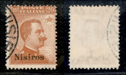 Colonie - Egeo - Nisiro - 1921 - 20 Cent Michetti (11) Usato - Other & Unclassified
