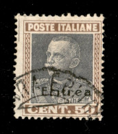 Colonie - Eritrea - 1928 - 50 Cent (128) Usato - Intera Linea Angolare Di Riquadro In Alto A Sinistra - Non Catalogato - Autres & Non Classés