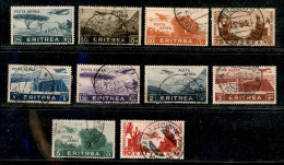 Colonie - Eritrea - 1936 - Pittorica (17/26) - Serie Completa Usata - Da Esaminare - Autres & Non Classés