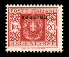 Colonie - Eritrea - 1934 - 20 Lire (38a) Con Soprastampa Capovolta - Gomma Integra - Diena - Altri & Non Classificati