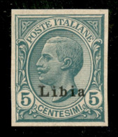 Colonie - Libia - 1912 - Prova Di Macchina - 5 Cent Leoni (3) - Non Dentellato - Senza Gomma - Sonstige & Ohne Zuordnung