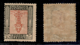 Colonie - Libia - 1921 - 10 Cent Pittorica (24c) Con Centro Capovolto - Gomma Integra - Cert. Raybaudi (112) - Autres & Non Classés