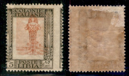 Colonie - Libia - 1921 - 15 Cent Pittorica (25g Varietà Ta) Con Centro Spostato In Alto E Dentellatura Verticale A Destr - Other & Unclassified