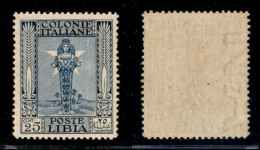 Colonie - Libia - 1924 - 25 Cent Pittorica (49zg) Con Parti Di Filigrana Lettere - Gomma Integra (180) - Otros & Sin Clasificación