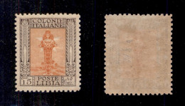 Colonie - Libia - 1926 - 15 Cent (62) - Gomma Originale - Ottimamente Centrato - Cert. AG (2.000) - Autres & Non Classés