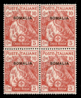 Colonie - Somalia - 1916 - 10 Cent Croce Rossa (19) In Quartina - Gomma Integra (400) - Altri & Non Classificati