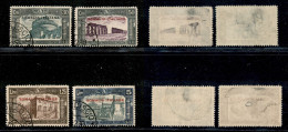 Colonie - Somalia - 1930 - Milizia (140/143) - Serie Completa Usata - 4 Valori - 5 Lire Assottigliato Al Retro (900) - Altri & Non Classificati