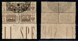 Colonie - Somalia - 1917 - 5 Cent (1) Coppia Verticale Bordo Foglio Usata A Gimma 9.6.41 - Other & Unclassified