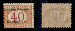 Colonie - Somalia - 1906 - 40 Cent (5a) Con Soprastampa A Sinistra - Gomma Integra - Cert. AG (1.500) - Other & Unclassified