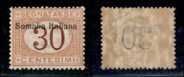 Colonie - Somalia - 1909 - 30 Cent (15 Varietà A) Con Soprastampa In Basso - Gomma Originale - Non Catalogato - Andere & Zonder Classificatie