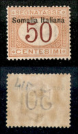 Colonie - Somalia - 1909 - 50 Cent (17 Varietà A) Con Soprastampa Spostata - Gomma Originale - Ben Centrato - Sonstige & Ohne Zuordnung