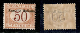 Colonie - Somalia - 1909 - 50 Cent (17 Varietà A/ca) Con Soprastampa A Destra - Gomma Integra - Non Catalogato - Altri & Non Classificati