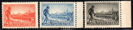 2347. AUSTRALIA 1934 SG 147-149 MNH. 149 1/- BICOLOURED GUM - Neufs