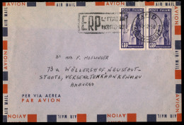 Repubblica - Due 15 Lire ERP (602) Su Aerogramma Da Napoli A Amburgo Del 18.12.50 - Otros & Sin Clasificación