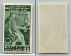 VATICANO - 1935 - 25 Cent Giuridico (43) - Gomma Integra - Ben Centrato - Otros & Sin Clasificación