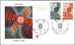 EUROPA - ANDORRA FRANCESE - Europa Cept (199/200) - Serie Completa - FDC 29.4.67 - Other & Unclassified