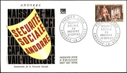 EUROPA - ANDORRA FRANCESE - 2,30 Fr Sicurezza Sociale (203) - FDC 23.9.67 - Other & Unclassified