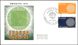 EUROPA - ANDORRA FRANCESE - Europa Cept (222/223) - Serie Completa - FDC 2.5.70 - Otros & Sin Clasificación