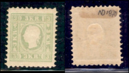 EUROPA - AUSTRIA - 1870 - Ristampe - 3 Kreuzer (12/II) - Gomma Originale - Andere & Zonder Classificatie