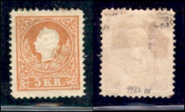 EUROPA - AUSTRIA - 1866 - Ristampe - 5 Kreuzer (13/II) - Gomma Originale - Andere & Zonder Classificatie