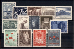 EUROPA - AUSTRIA - 1955/1956 - Serie Complete + Spezzature Del Periodo (1017/1030) - 14 Valori - Gomma Integra (111) - Sonstige & Ohne Zuordnung