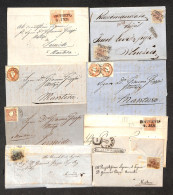 EUROPA - AUSTRIA - 1853/1861 - Otto Lettere (una Raccomandata) Dal Trentino Con Affrancature Del Periodo - Insieme Di Se - Otros & Sin Clasificación